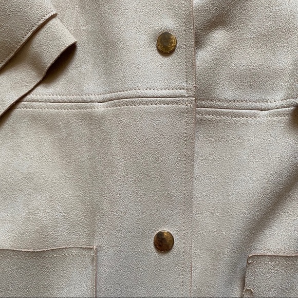 Zara Faux Suede Jacket Trench - Picture 6 of 10